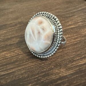 Pink Larimar Sterling Silver Ring (6)